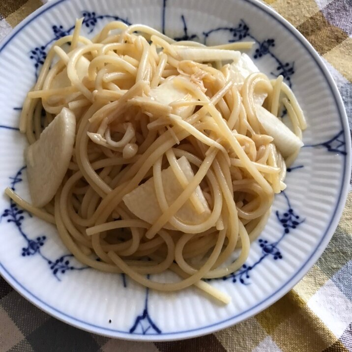 長芋とえのきのポン酢パスタ